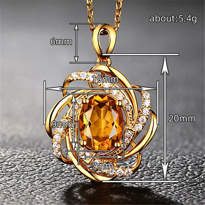 Bohemian Vintage Floral Hollow Pendant Necklace