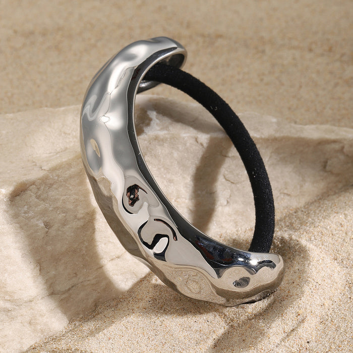 Stainless Steel Hair Tie - High-End Metal Elastic Band for Ponytails