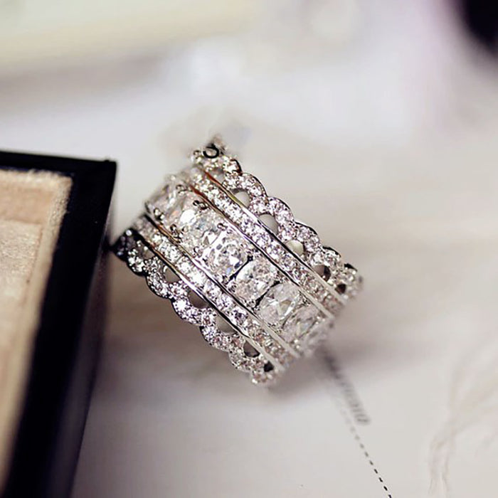 Starry Hollow Lace Ring Wide Lace Ring