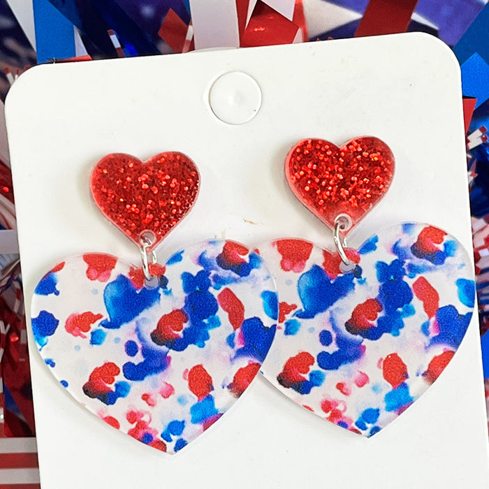 Independence Day patriotic acrylic earrings