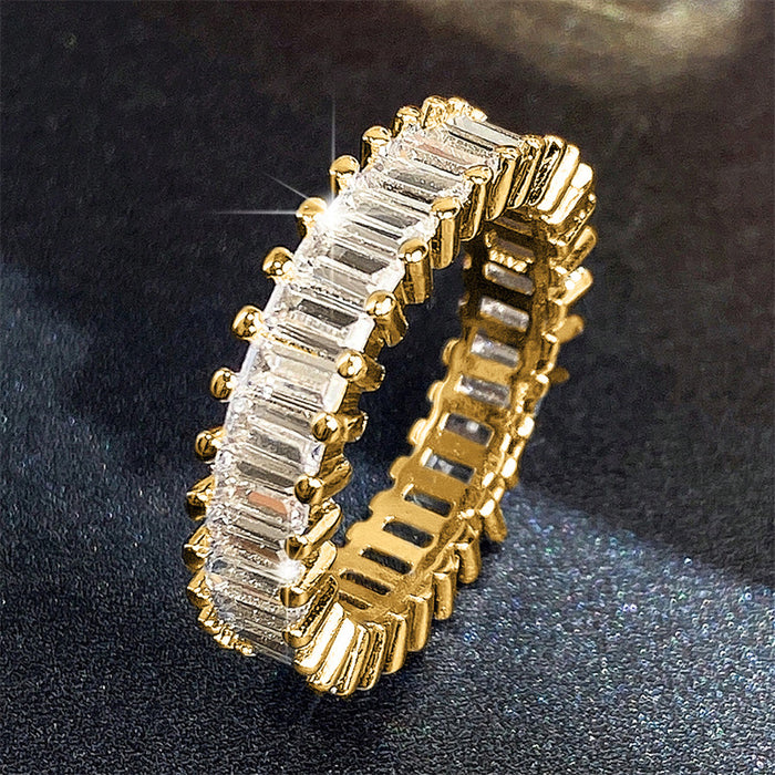 Women's light luxury all-match ring with full zircon inlay