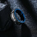 Blue Men's Tungsten Steel Ring