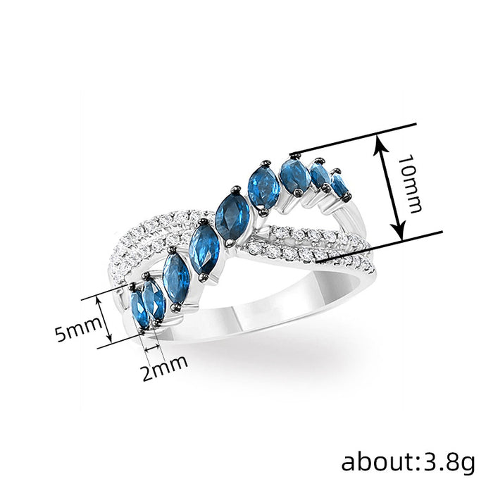 Copper horse eye royal ring for women creative style