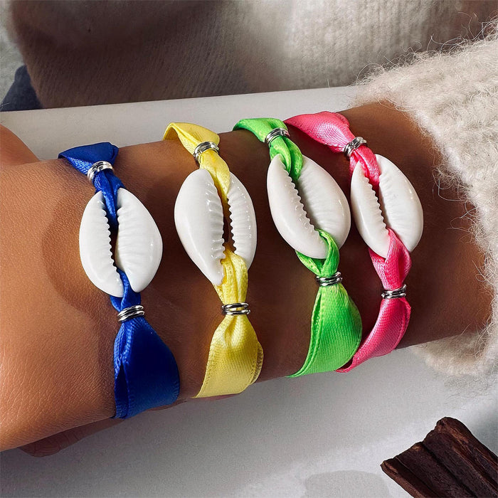 Ocean Style Shell Bracelet with Hawaiian Beach Vibes - Four Pieces