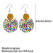 Geometric glitter clear acrylic earrings - wallojewerly 