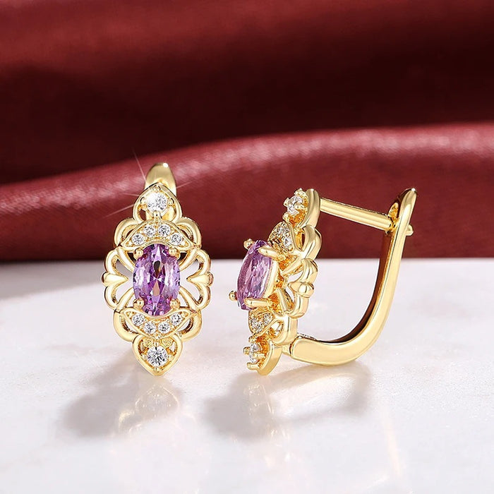 Hollow design ear clips high-end cross-border earrings