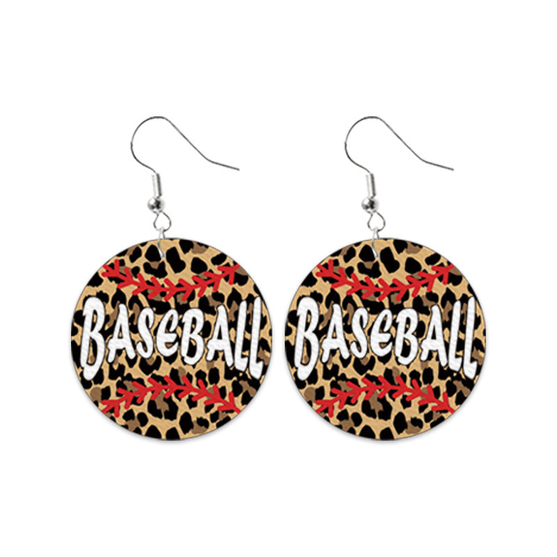 New Football and Leopard Print Earrings with Velvet and Leather Elements