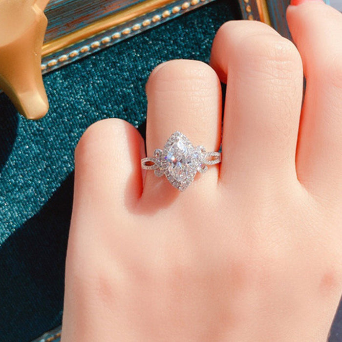 Beautiful Marquise Shaped Zirconia Ring Popular Jewelry