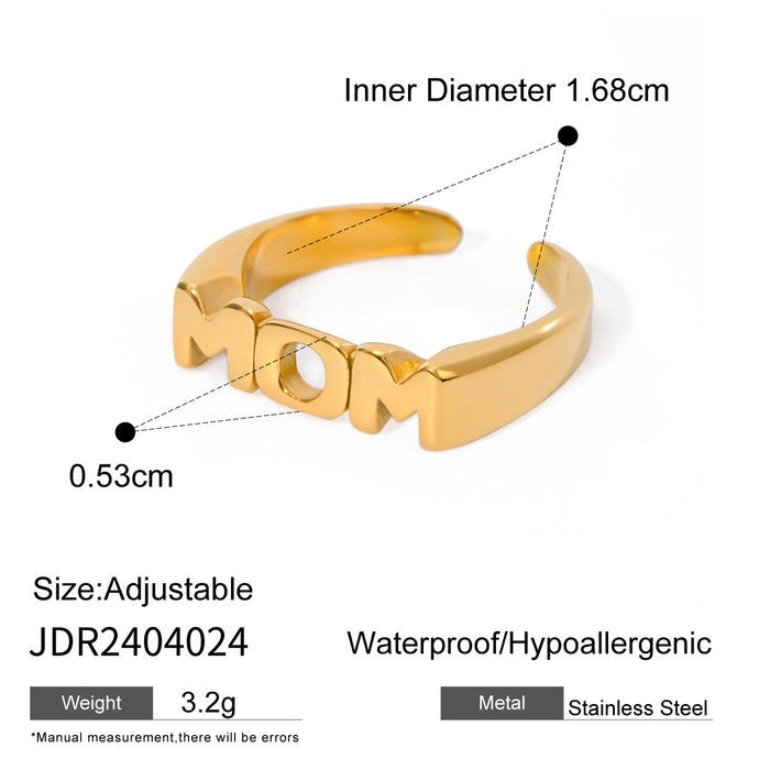 Double Layer 18K Gold Plated Stainless Steel Ring - Unique Style