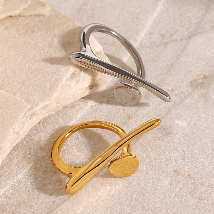 Stainless steel irregular exaggerated ring