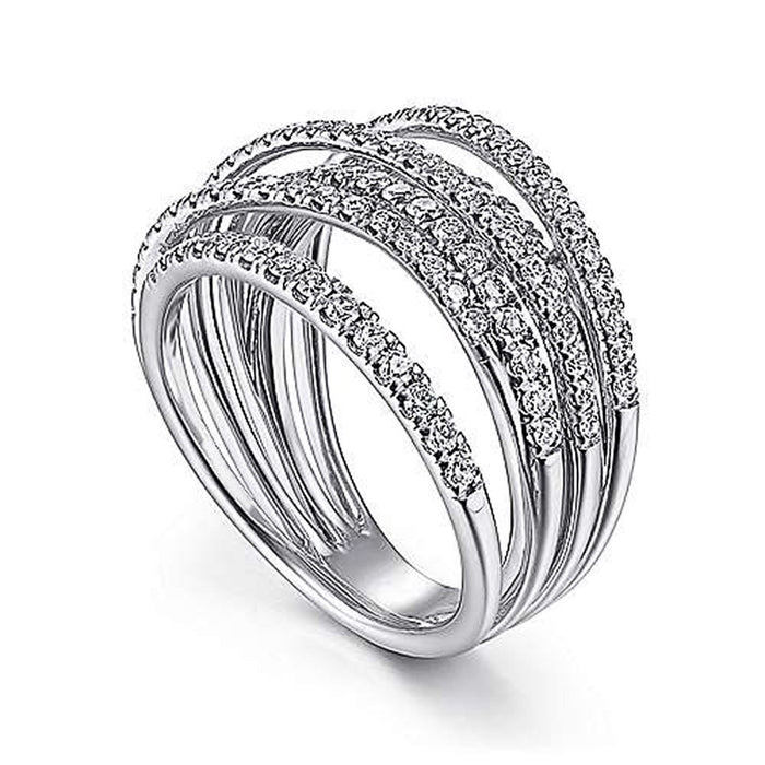 Hip-hop retro geometric line ring