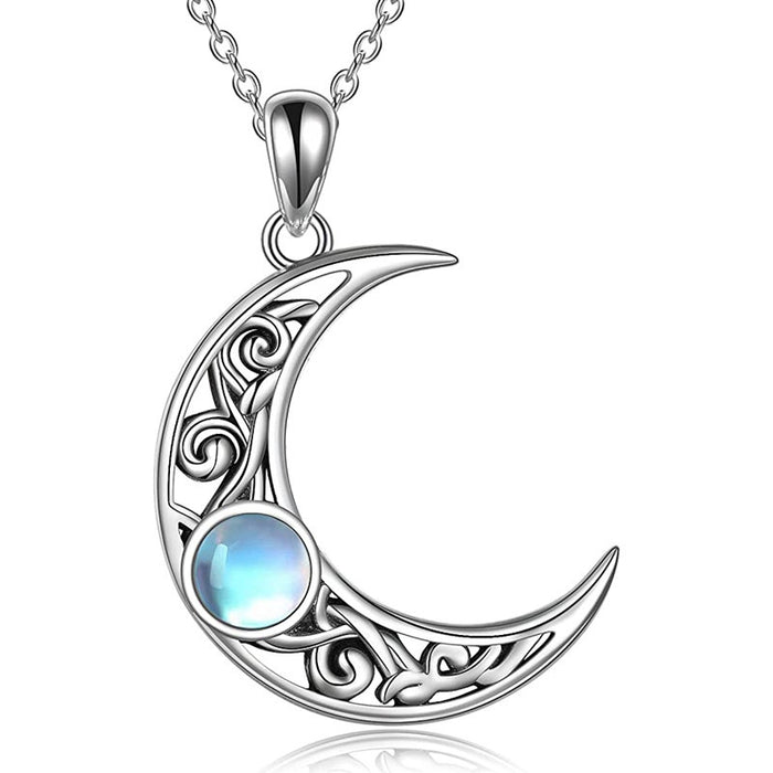 Sun and Moon Couple Pendant Women's Crescent Clavicle Necklace