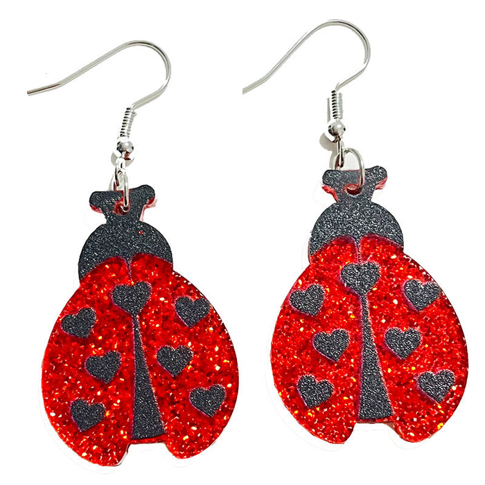 Christmas red little man acrylic earrings