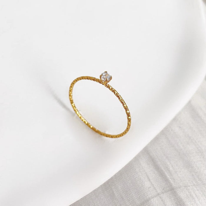 Wholesale 18K gold small star diamond ring