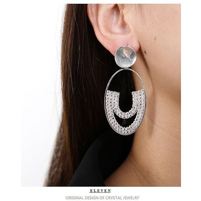 Korean Circle Earrings - Trendy and Exaggerated Jewelry for Women