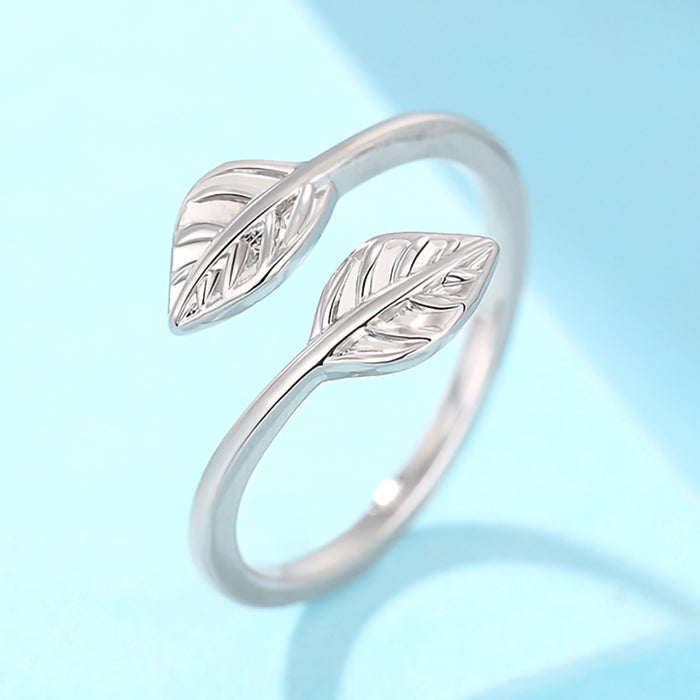 Simple leaf design single ring