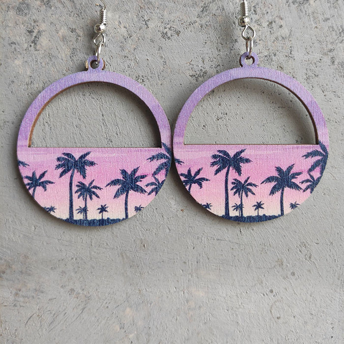 Wooden vacation earrings