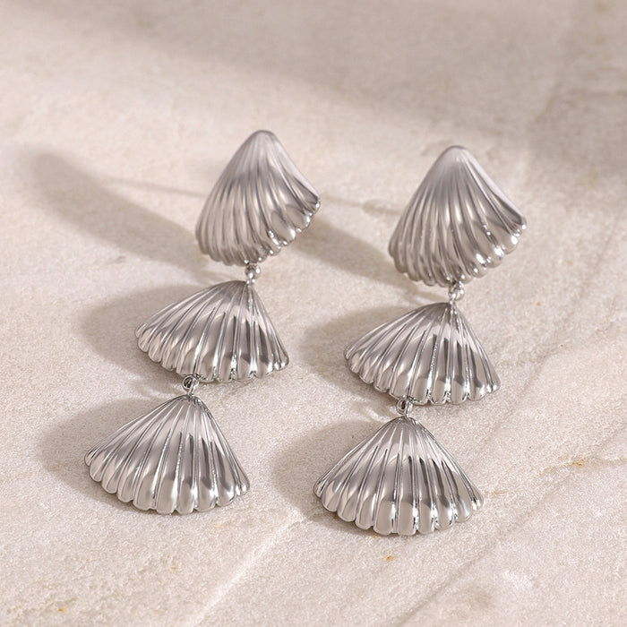 Stainless steel shell earrings pendant high-grade earrings