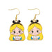 Cartoon Princess Earrings - wallojewerly 