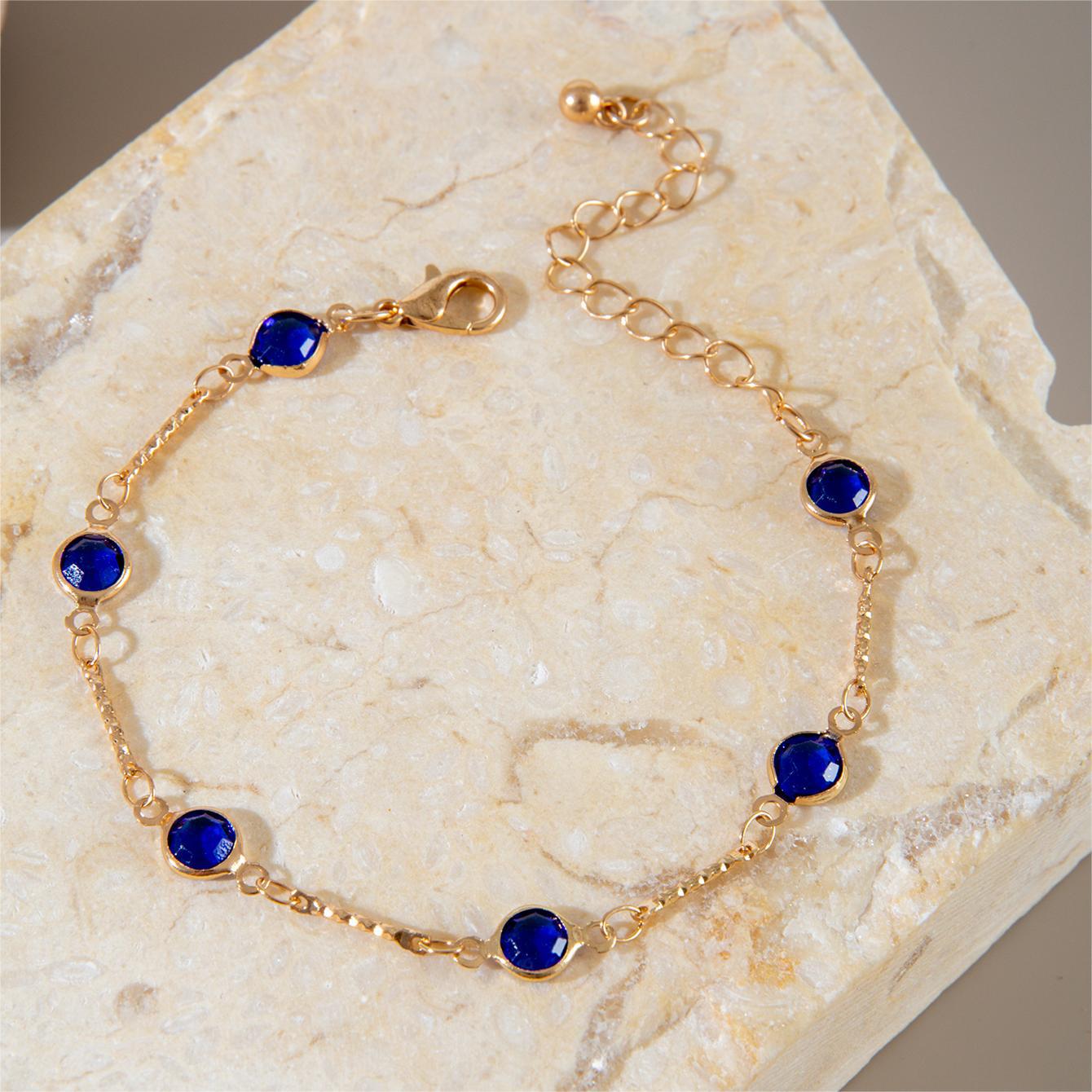 Blue Evil Eye and Butterfly Bracelet Set - Diamond-Inlaid Luxury Jewelry