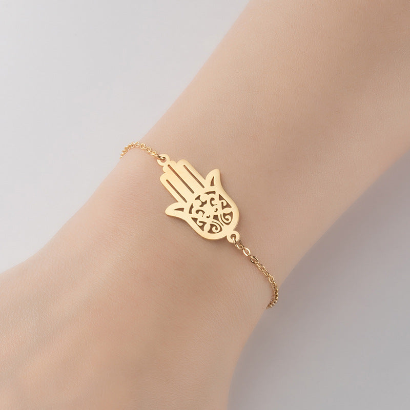 Airplane diamond blade pendant bracelet, Japanese and Korean geometric couple bracelet niche design