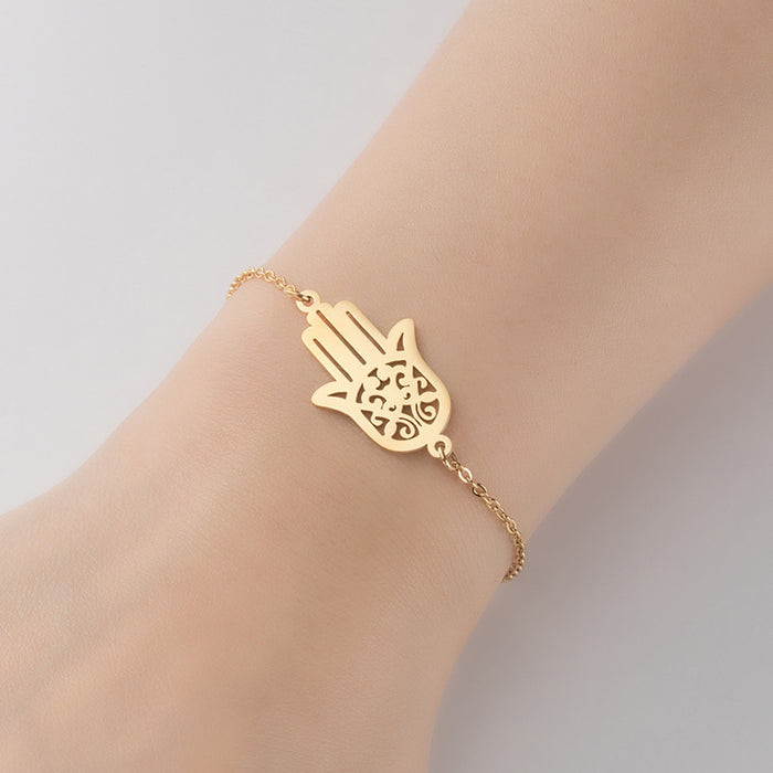 Airplane diamond blade pendant bracelet, Japanese and Korean geometric couple bracelet niche design