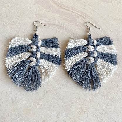 Bohemian Tassel Earrings with Wooden Design for Wedding and Gifts