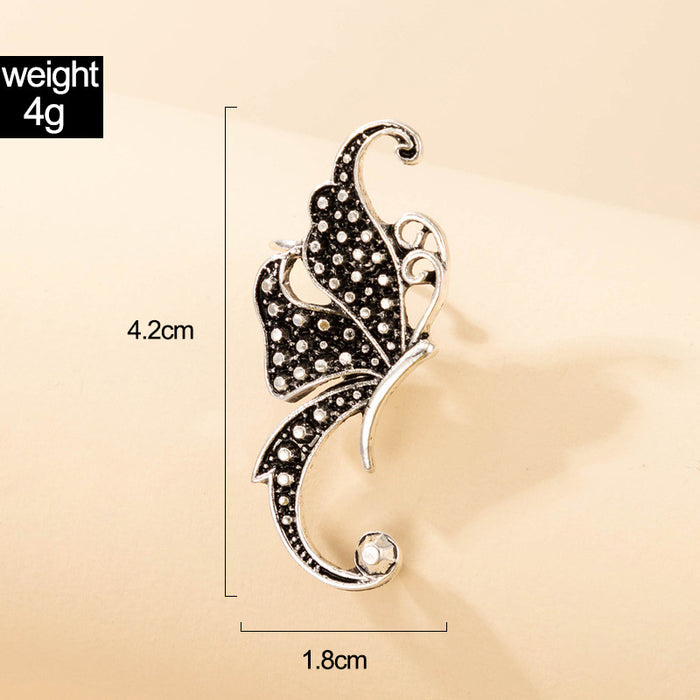 Retro butterfly hollow earrings fairy animal single earring ear hook