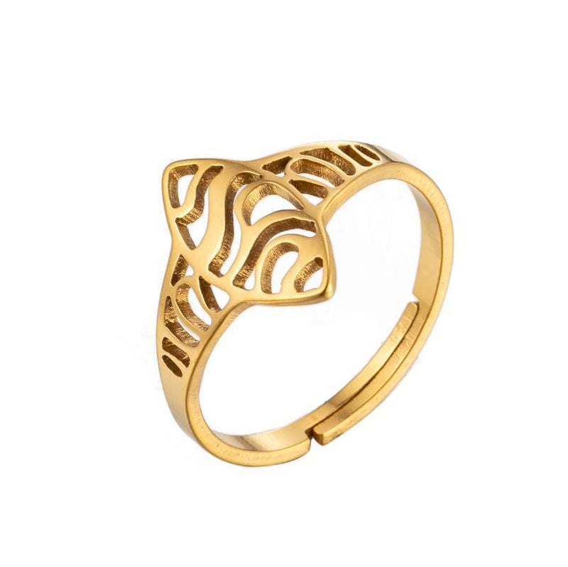 European and American fashion eye ring, cold style hollow Halloween ring wholesale - wallojewerly 