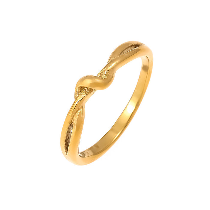 Wholesale stainless steel knotted open rings - wallojewerly 