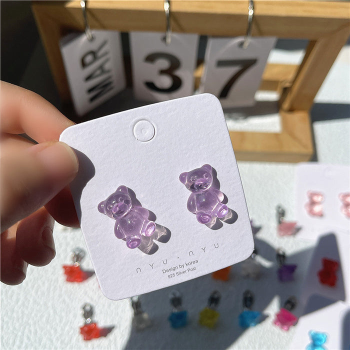 Gummy Bear Earrings Gradient Color Juice Earrings