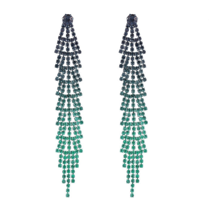 Luxury Zircon Sunflower Earrings - Exaggerated Rhinestone Dangles for a Chic Look