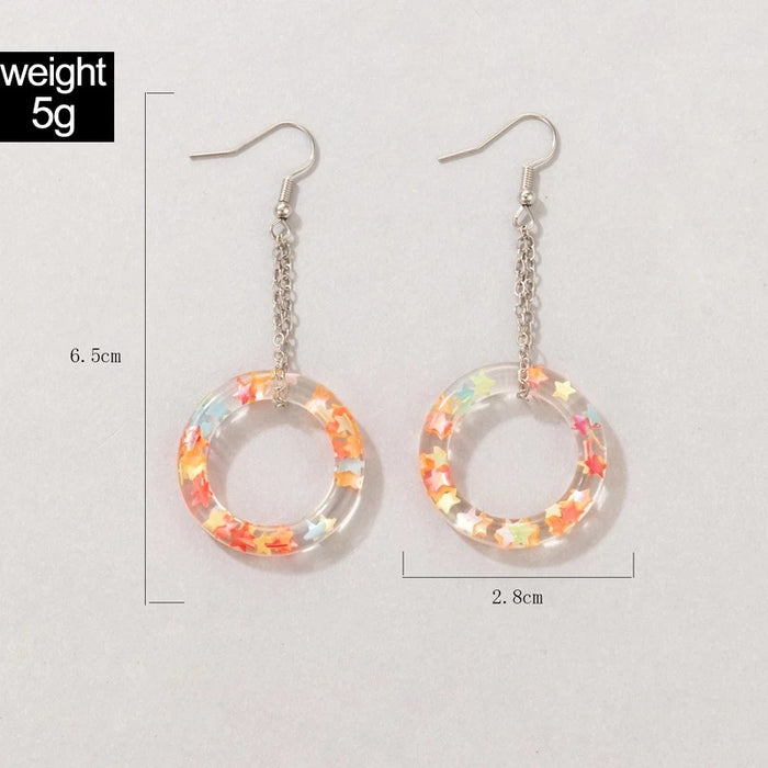 Circle hollow earrings exaggerated earrings