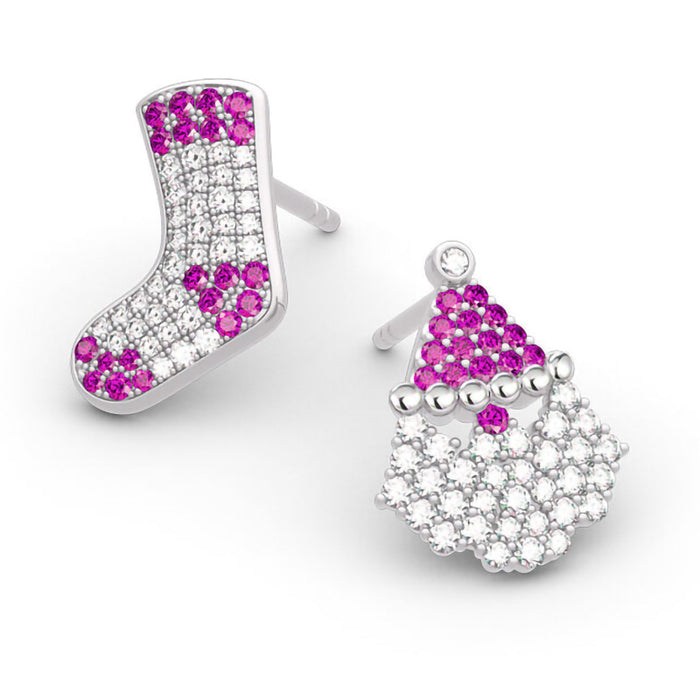 Cute zircon earrings for students