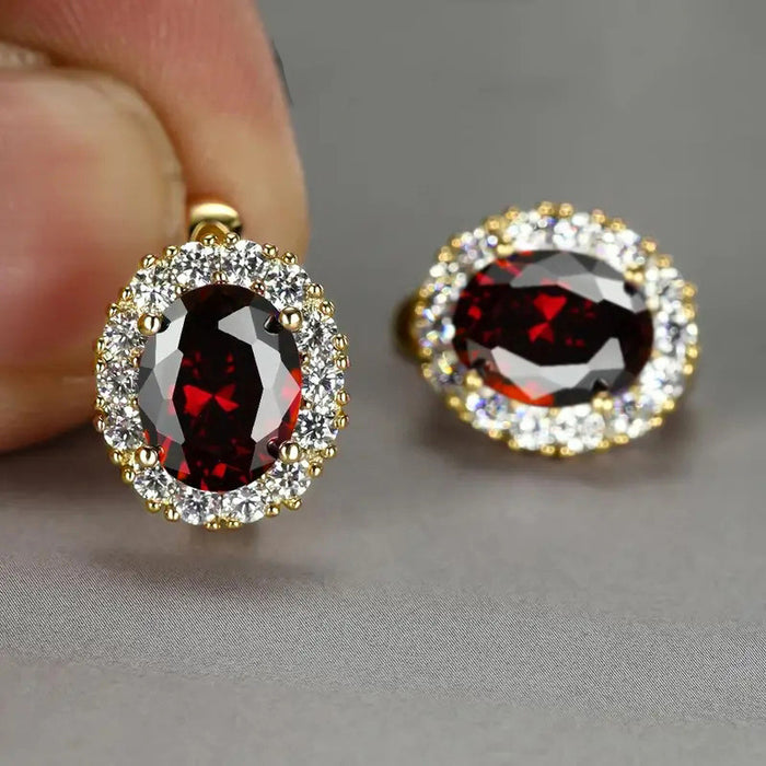 Oval ear clips, palace style, versatile earrings