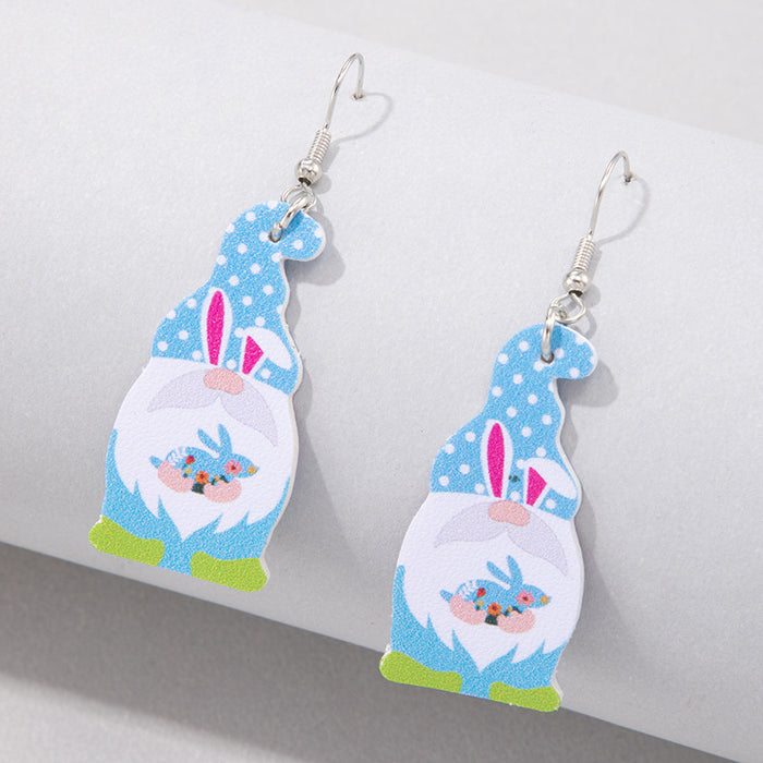 Animal Earrings Cartoon Vintage Leather Earrings