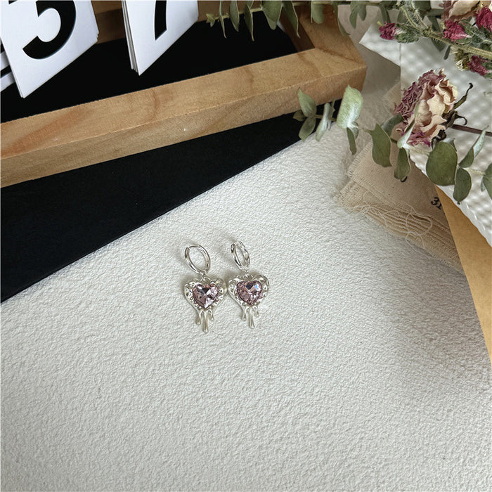 Sweet and cool hot girl earrings Korean style personality love tulip earrings