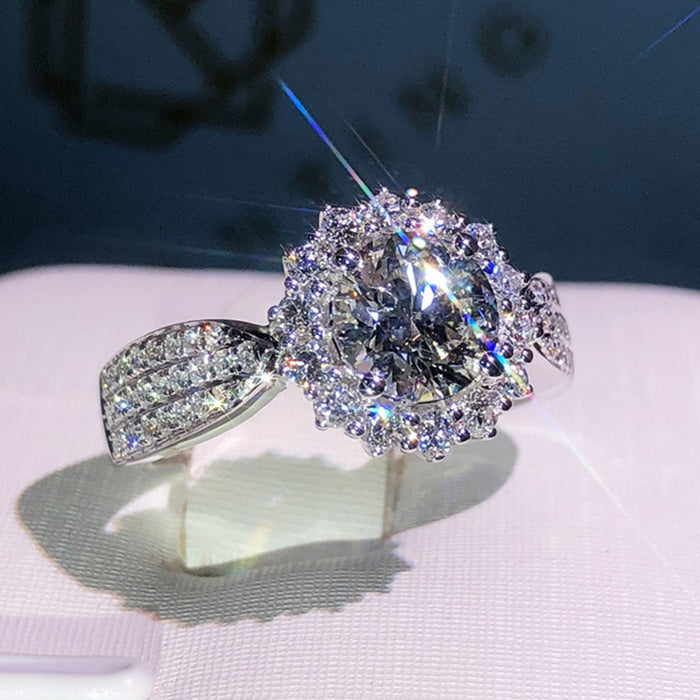 Gypsophila micro inlaid zircon ring wedding ring accessories for women