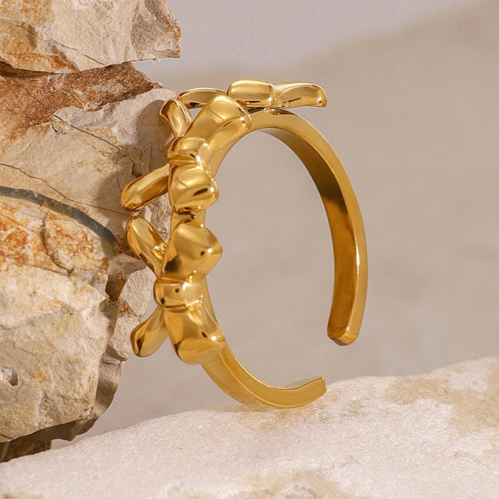 Stainless steel bow ring