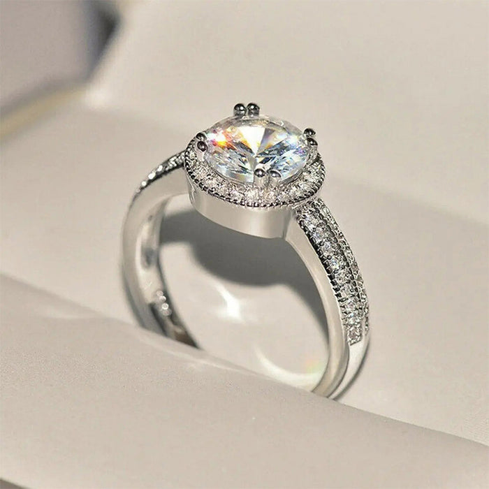 Elegante propuesta de anillo de bodas brillante