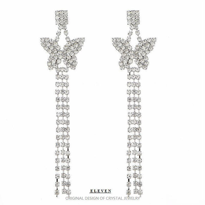 Exquisite Rhinestone Earrings - Sparkling Jewelry for Women