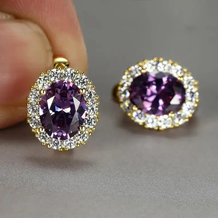 Oval ear clips, palace style, versatile earrings