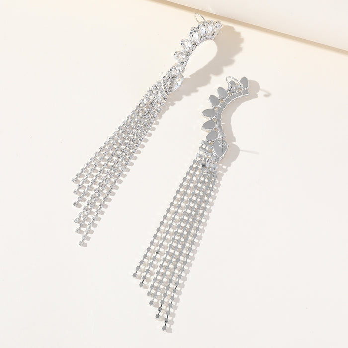 Popular Rhinestone Earrings - Long Tassel Dangles for a Sophisticated Look