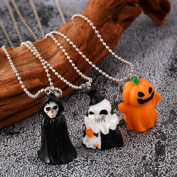 Wholesale Halloween Black Ghost, Pumpkin, and Bat Acrylic Mini Claw Clips