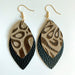 Creative Embossed Leather Earrings - High-Quality Vintage Earrings for Women - wallojewerly 