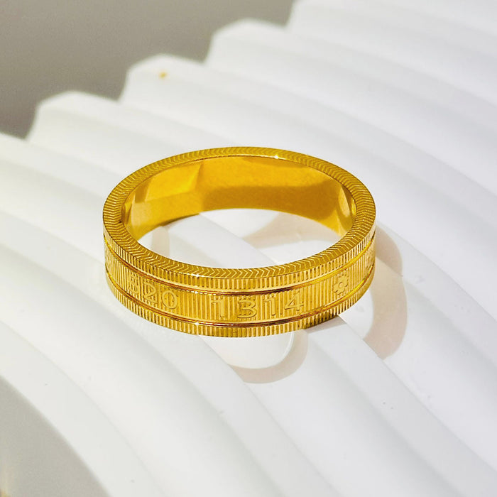 Wholesale imitation titanium steel gold couple rings
