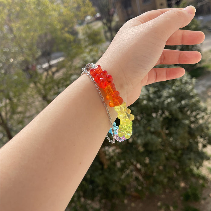 Little Monster Color Beaded Adjustable Bracelet Bracelet