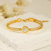 Stainless Steel Gold Plated Roman Numeral Bracelet （Minimo de compra 2） - wallojewerly 