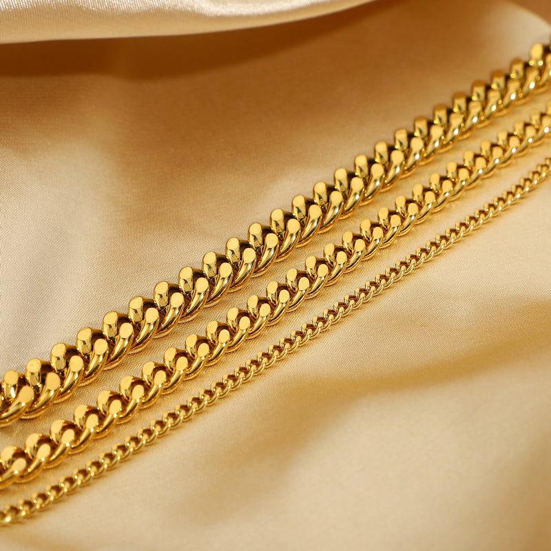 Fashionable Cuban Link Anklet - Gold Plated 316L Stainless Steel Hip-Hop Jewelry for Women - wallojewerly 