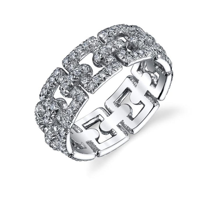 Light luxury palace style full diamond micro-inlaid zircon ring for women